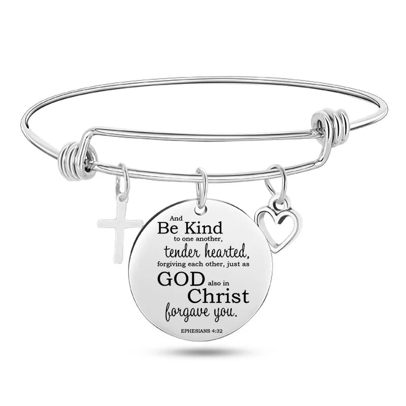 Stainless Steel Christian Charm Bracelet